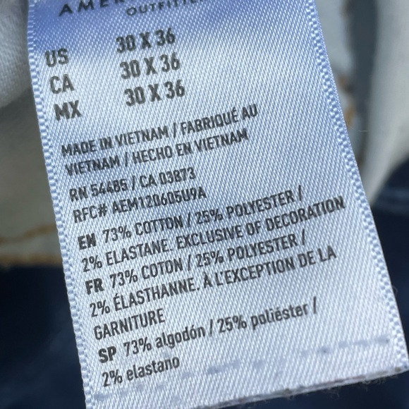 American Eagle Next Level Slim Straight Leg Jeans. 30x36 - Picture 4 of 5